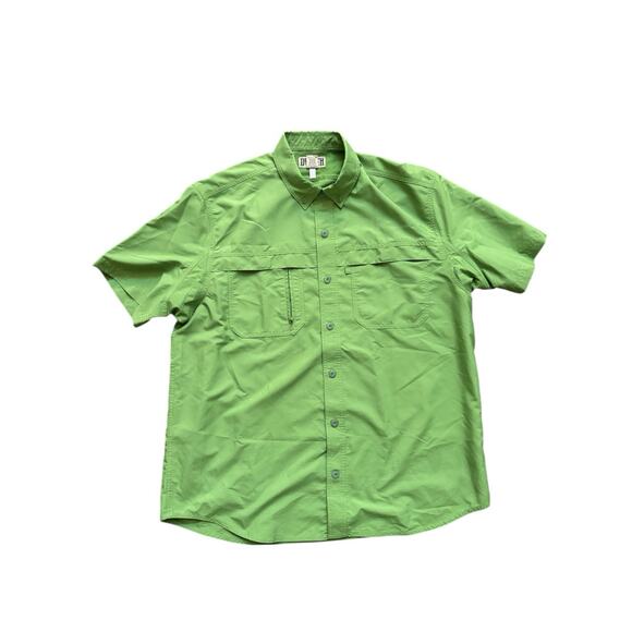 Duluth Trading Shirt Mens XL Green Short Sleeve Vented Fishing Outdoor Hiking - Picture 1 of 6